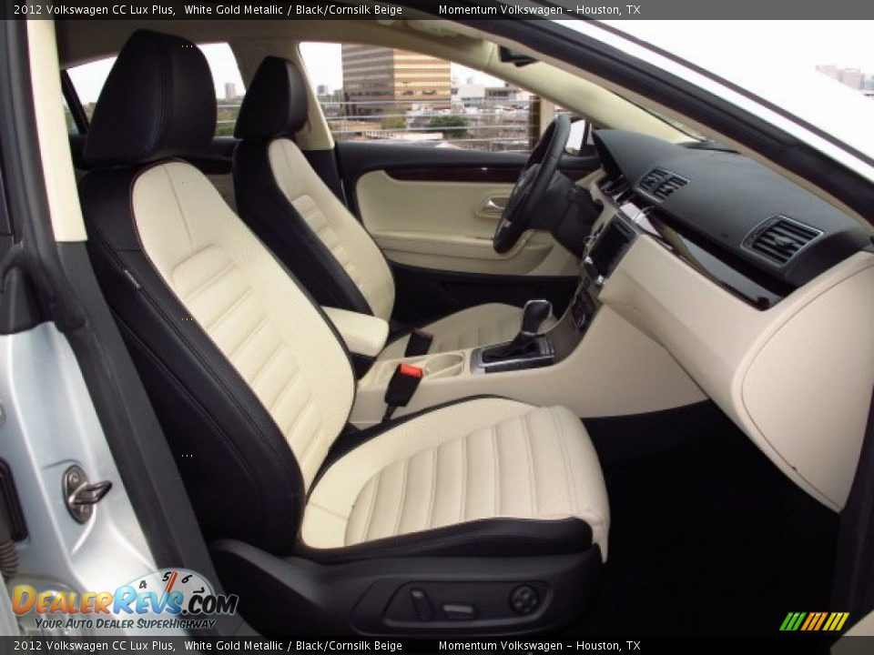 2012 Volkswagen CC Lux Plus White Gold Metallic / Black/Cornsilk Beige Photo #19