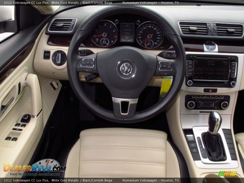 2012 Volkswagen CC Lux Plus White Gold Metallic / Black/Cornsilk Beige Photo #20