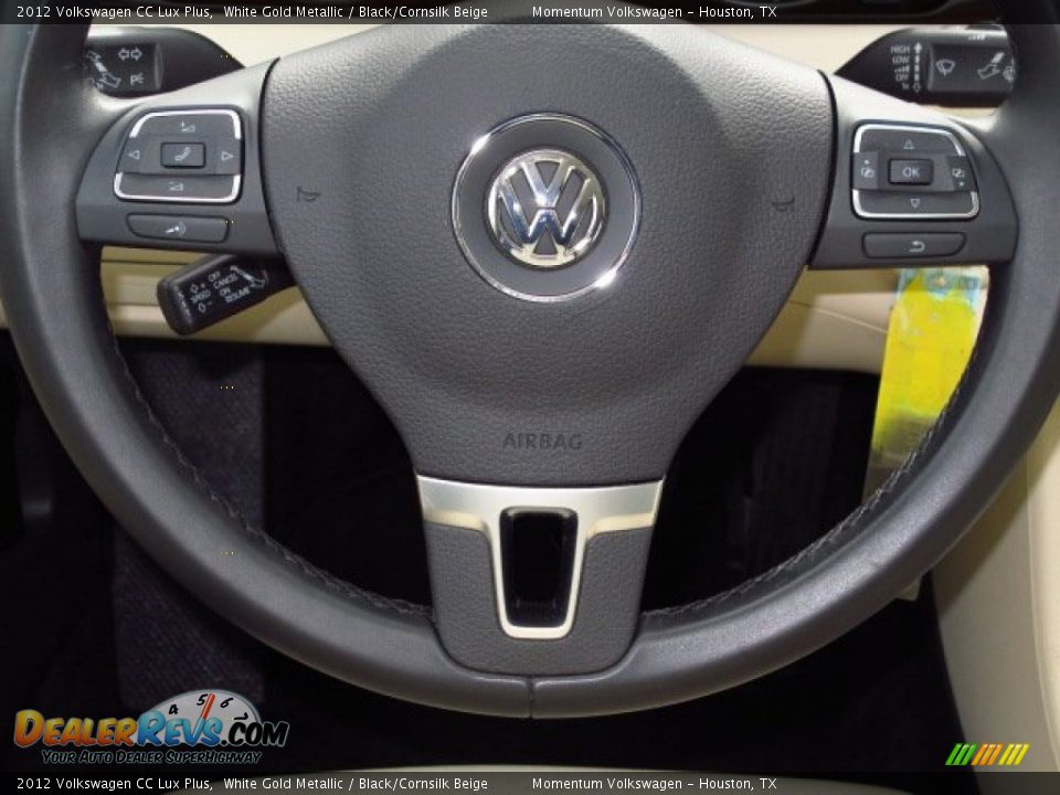 2012 Volkswagen CC Lux Plus White Gold Metallic / Black/Cornsilk Beige Photo #25
