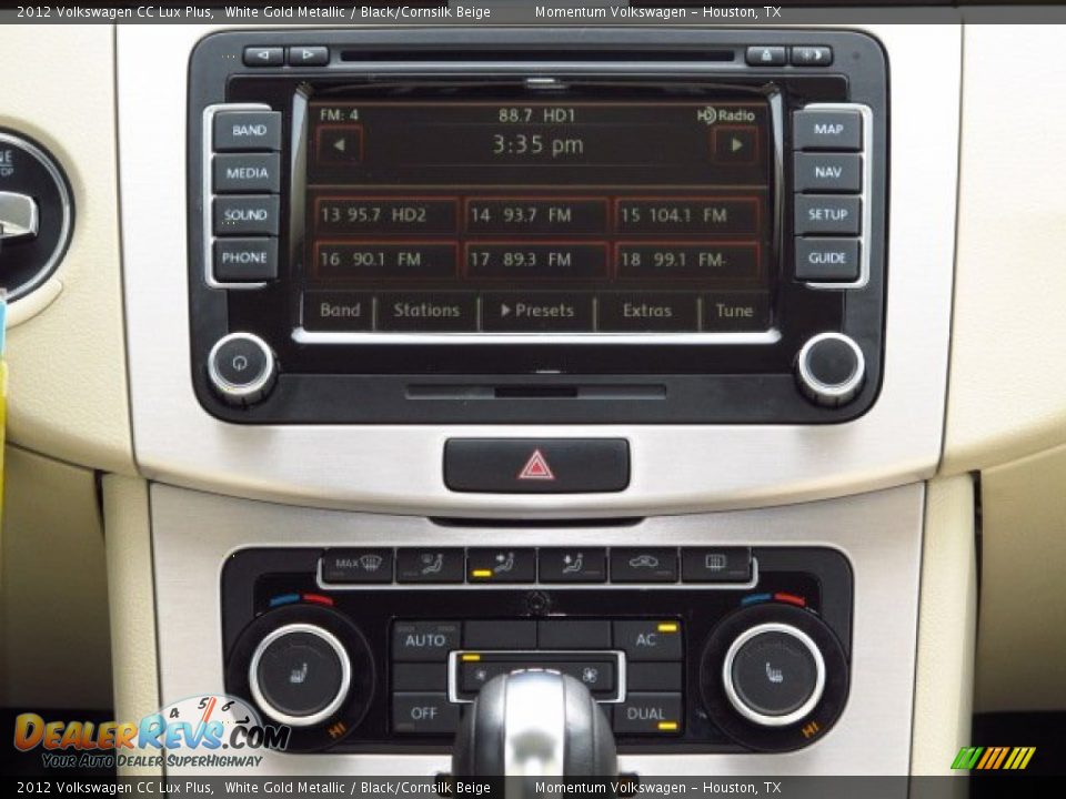 2012 Volkswagen CC Lux Plus White Gold Metallic / Black/Cornsilk Beige Photo #28