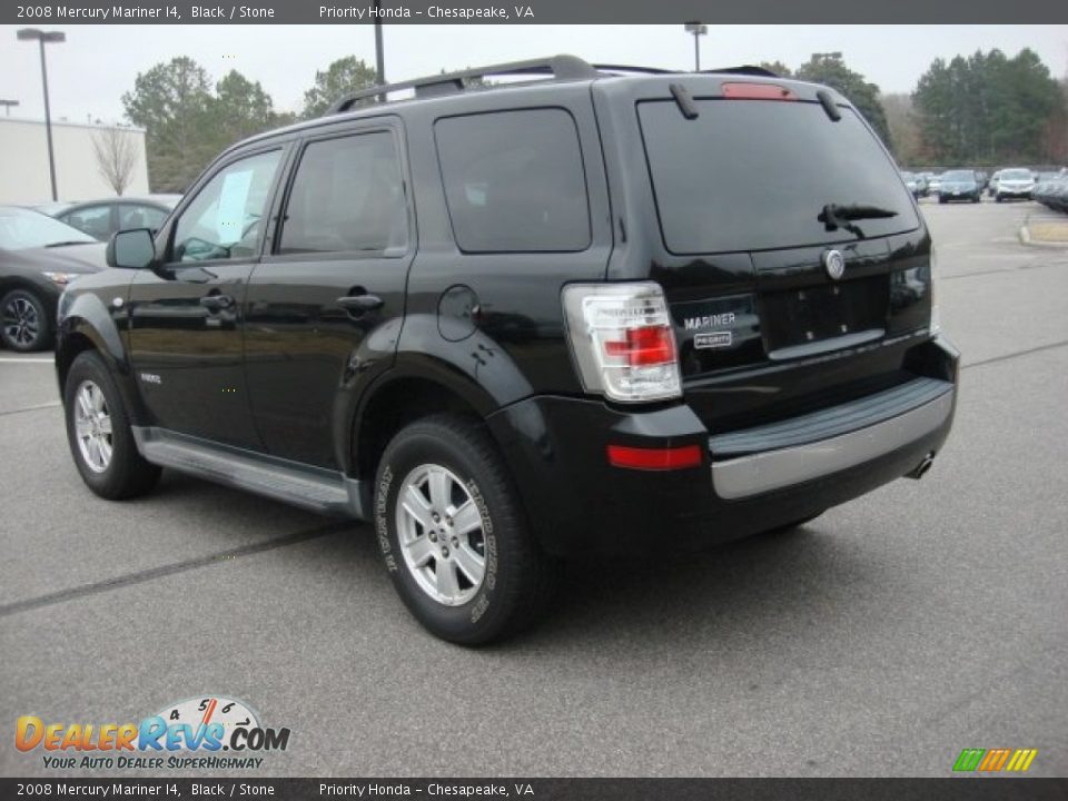 2008 Mercury Mariner I4 Black / Stone Photo #4