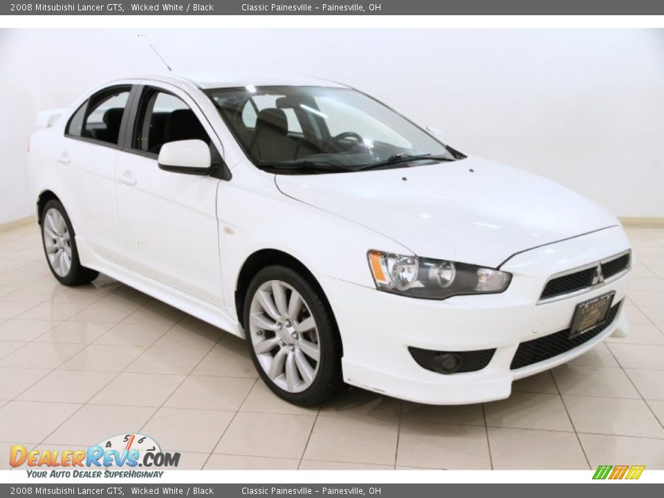 2008 Mitsubishi Lancer GTS Wicked White / Black Photo #1