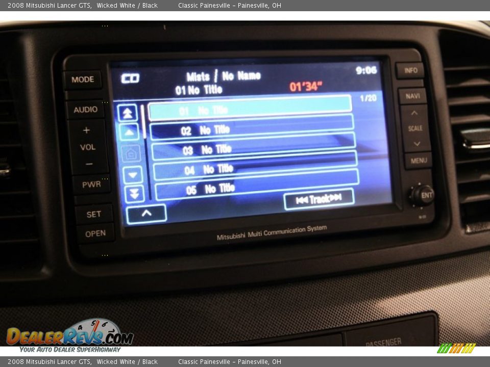 2008 Mitsubishi Lancer GTS Wicked White / Black Photo #10