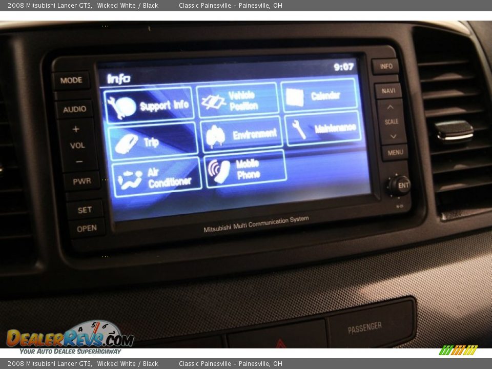 2008 Mitsubishi Lancer GTS Wicked White / Black Photo #12