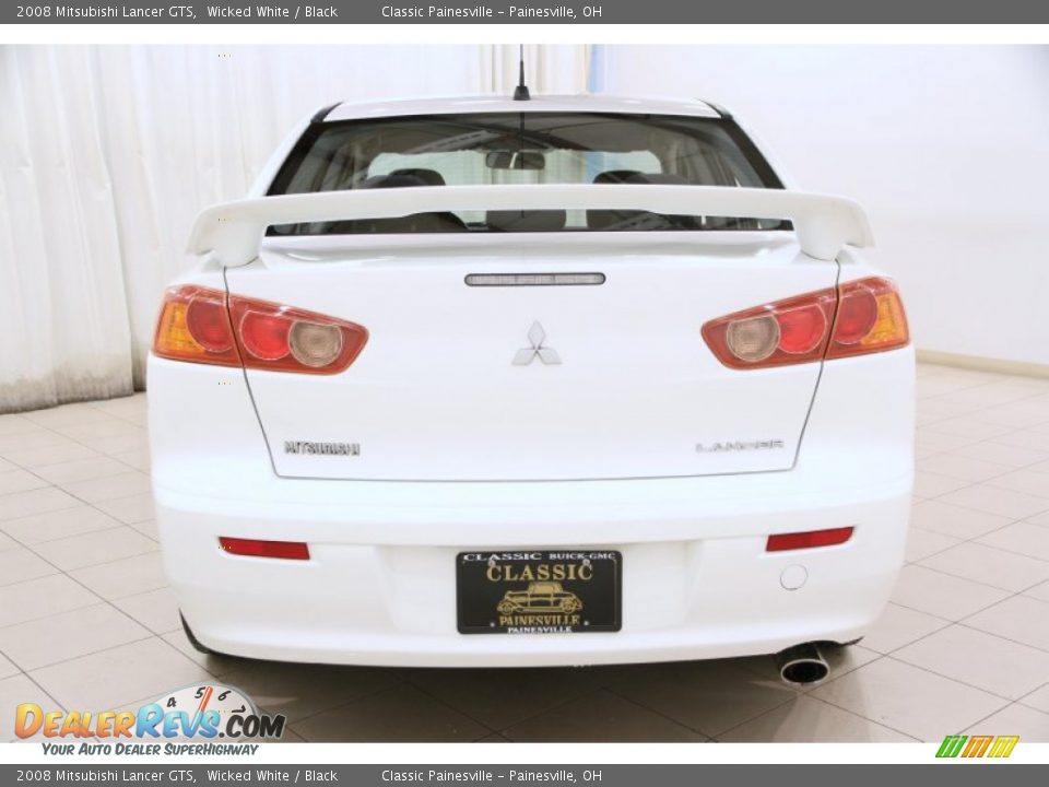 2008 Mitsubishi Lancer GTS Wicked White / Black Photo #18