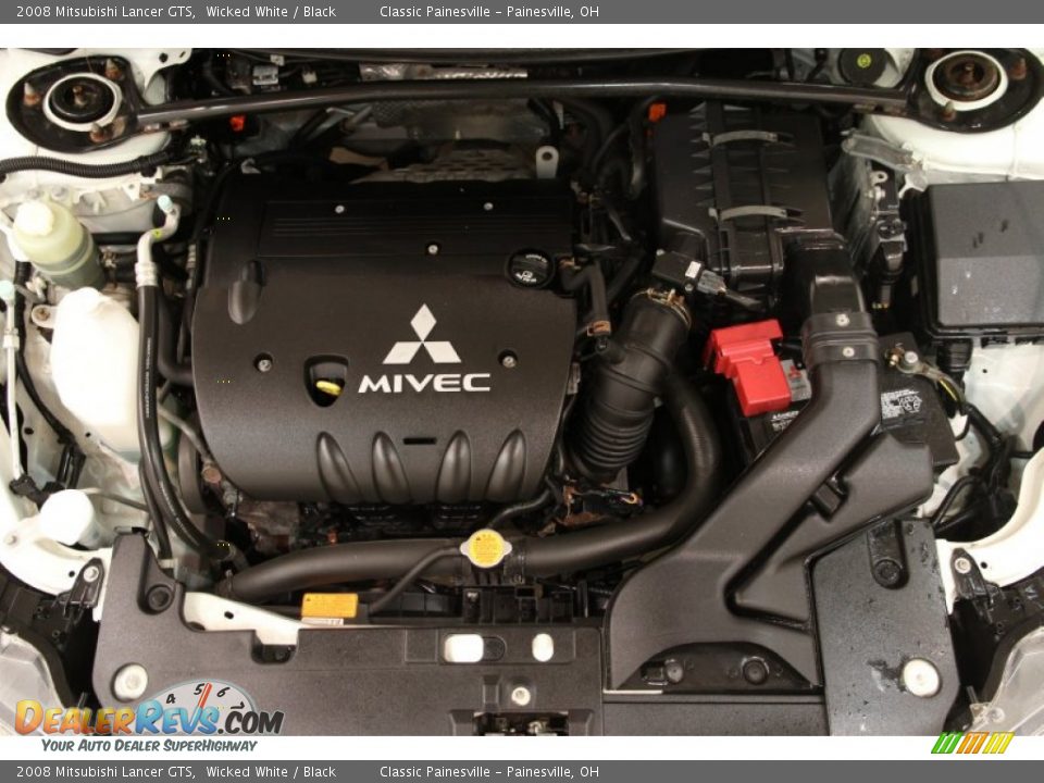 2008 Mitsubishi Lancer GTS Wicked White / Black Photo #19