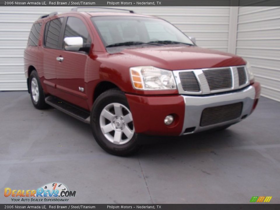 2006 Nissan Armada LE Red Brawn / Steel/Titanium Photo #1