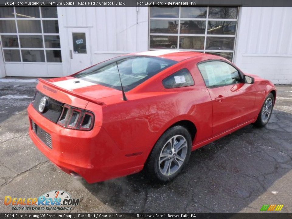 2014 Ford Mustang V6 Premium Coupe Race Red / Charcoal Black Photo #8