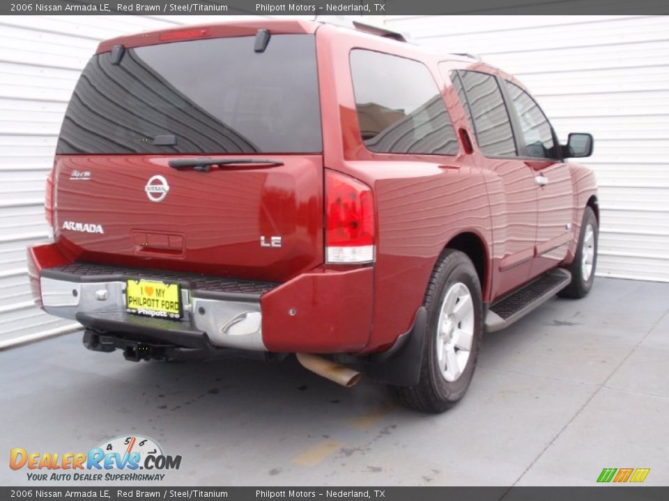 2006 Nissan Armada LE Red Brawn / Steel/Titanium Photo #4