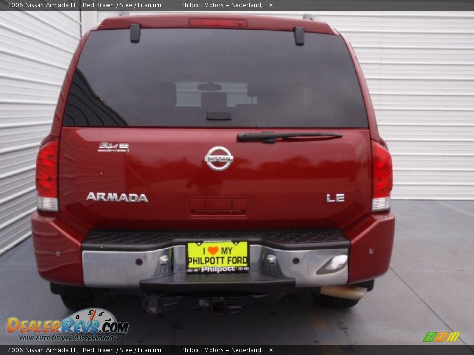 2006 Nissan Armada LE Red Brawn / Steel/Titanium Photo #5