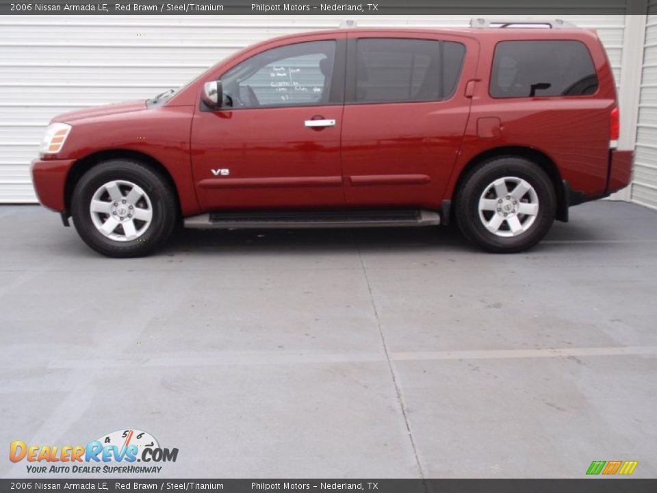 2006 Nissan Armada LE Red Brawn / Steel/Titanium Photo #6