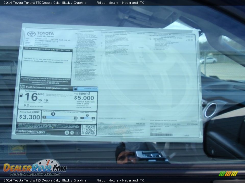 2014 Toyota Tundra TSS Double Cab Black / Graphite Photo #33