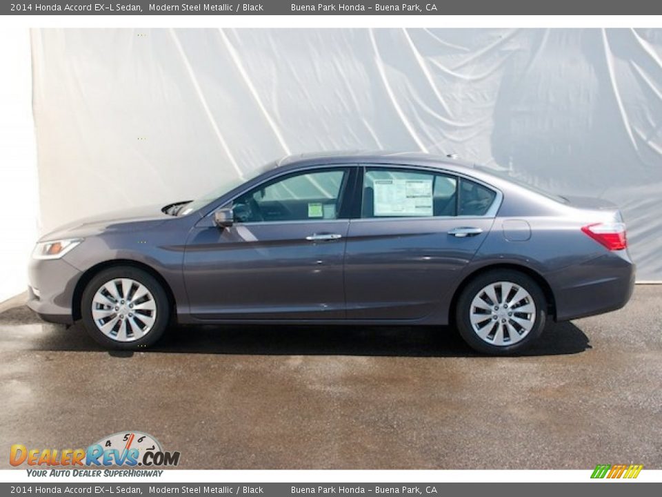 2014 Honda Accord EX-L Sedan Modern Steel Metallic / Black Photo #4
