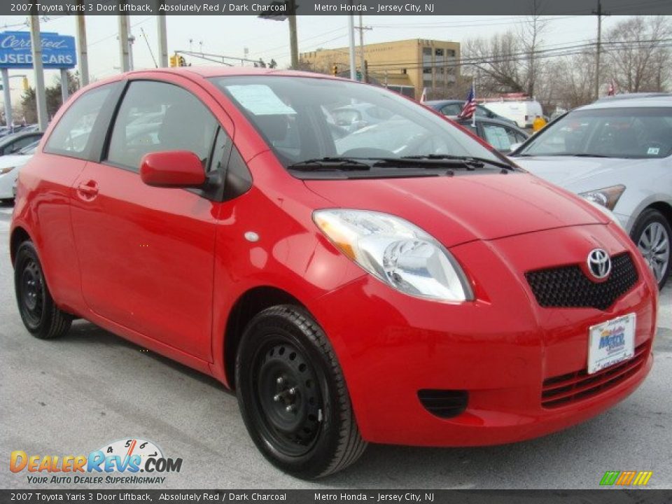 2007 Toyota Yaris 3 Door Liftback Absolutely Red / Dark Charcoal Photo #1