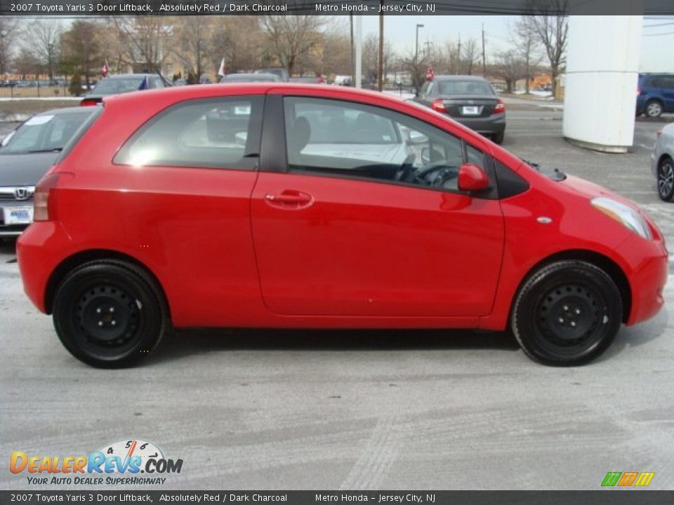 Absolutely Red 2007 Toyota Yaris 3 Door Liftback Photo #3