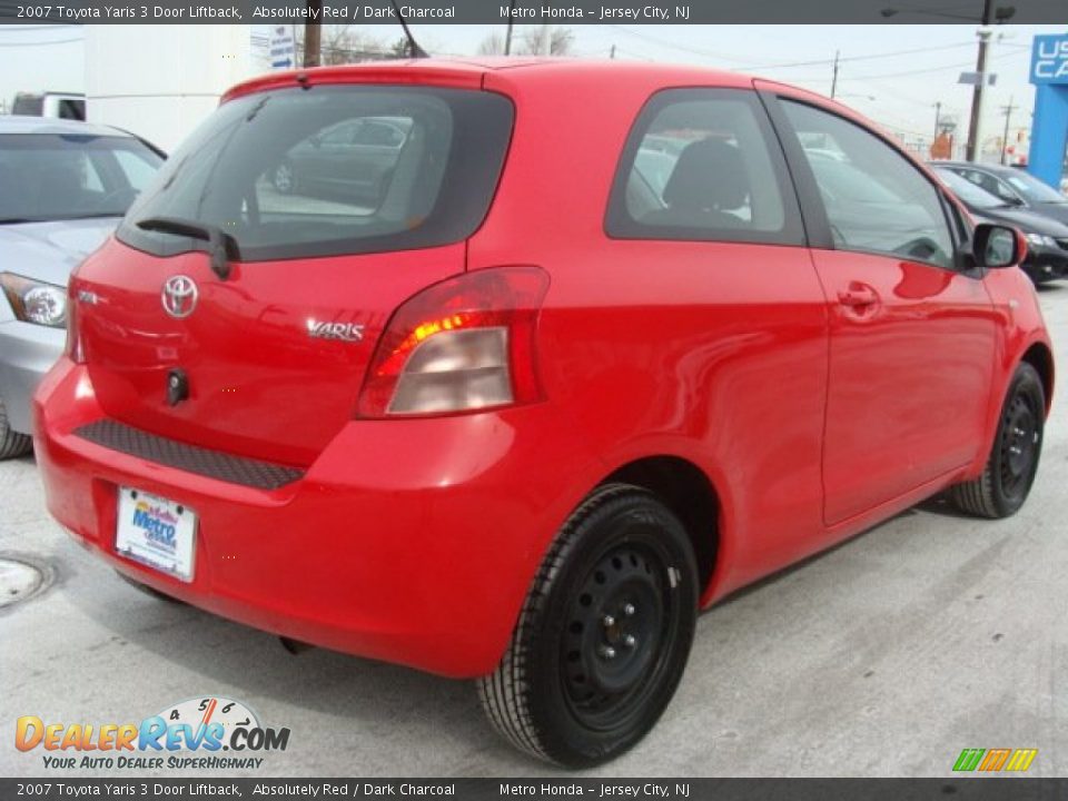 2007 Toyota Yaris 3 Door Liftback Absolutely Red / Dark Charcoal Photo #4