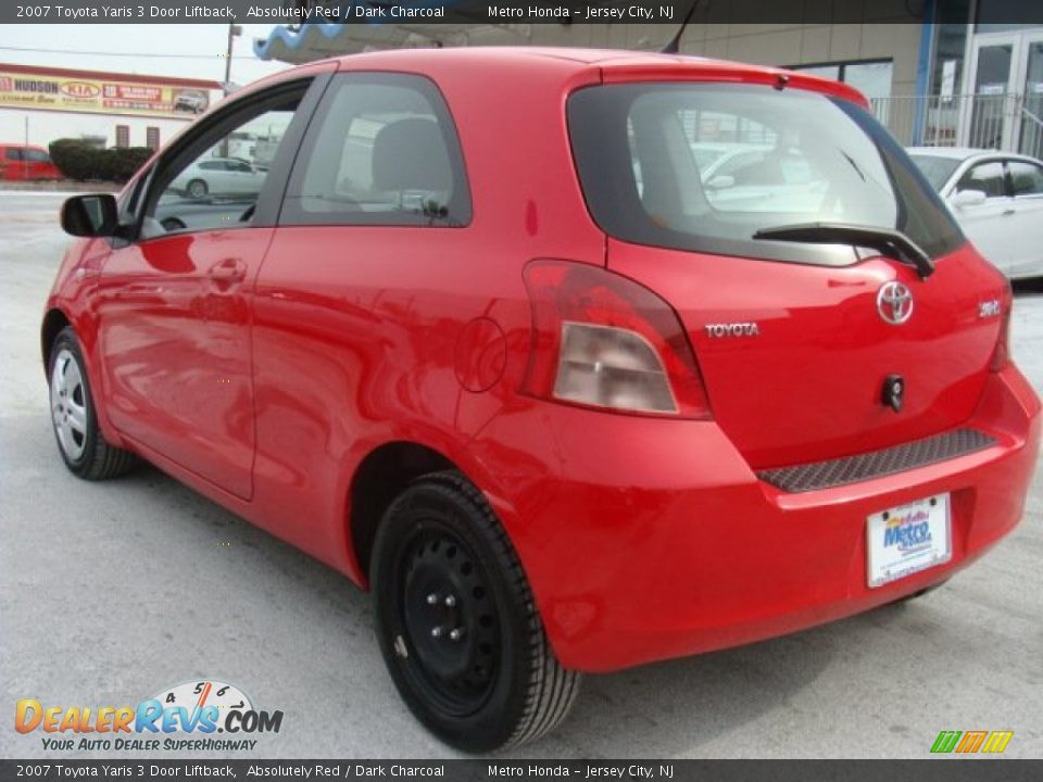 2007 Toyota Yaris 3 Door Liftback Absolutely Red / Dark Charcoal Photo #6