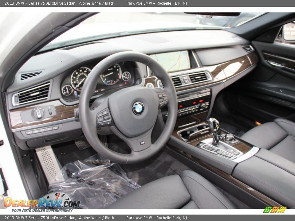 Black Interior - 2013 BMW 7 Series 750Li xDrive Sedan Photo #10