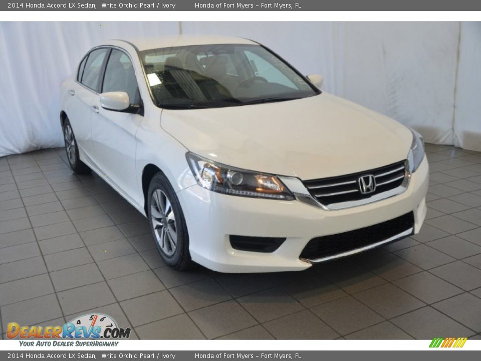 2014 Honda Accord LX Sedan White Orchid Pearl / Ivory Photo #1