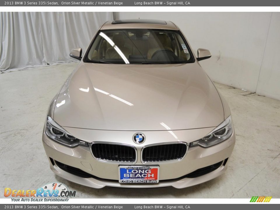 2013 BMW 3 Series 335i Sedan Orion Silver Metallic / Venetian Beige Photo #4