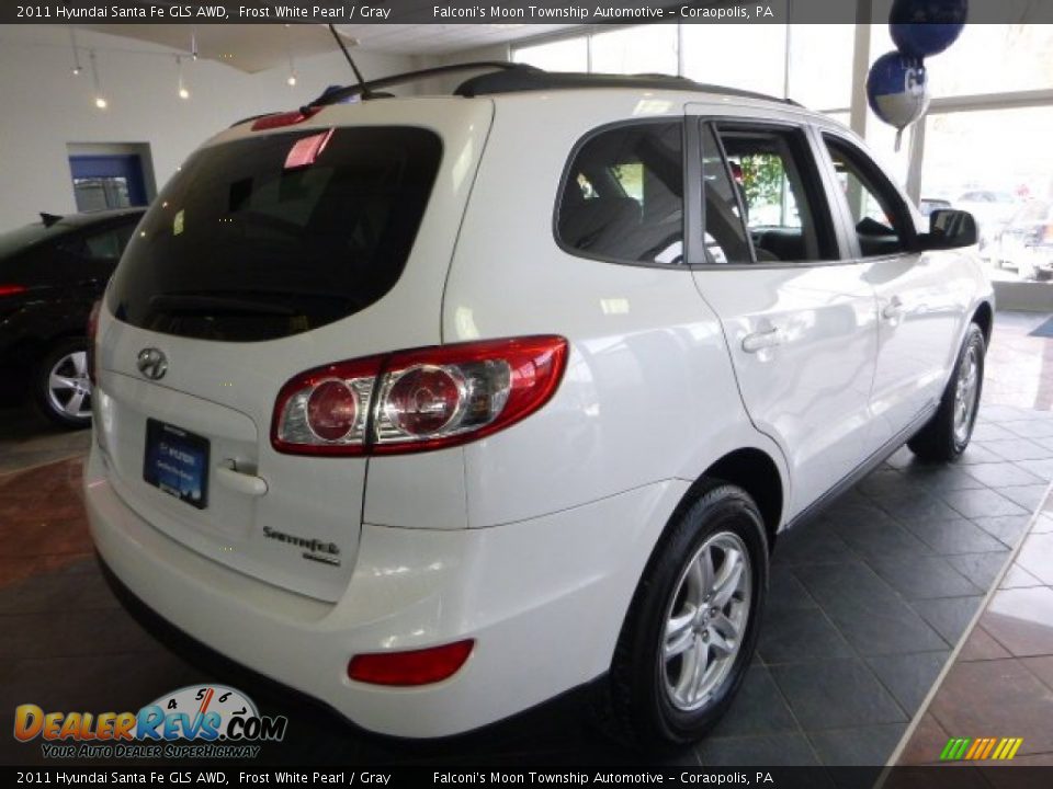 2011 Hyundai Santa Fe GLS AWD Frost White Pearl / Gray Photo #2