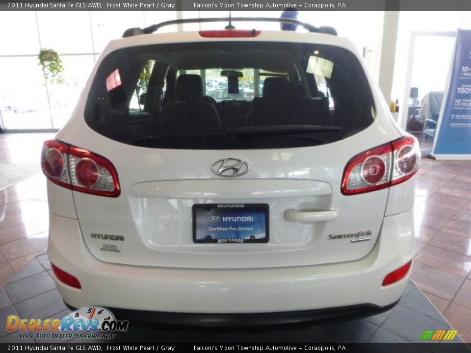 2011 Hyundai Santa Fe GLS AWD Frost White Pearl / Gray Photo #3