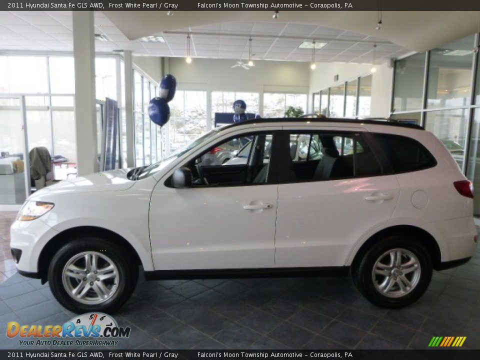 2011 Hyundai Santa Fe GLS AWD Frost White Pearl / Gray Photo #5