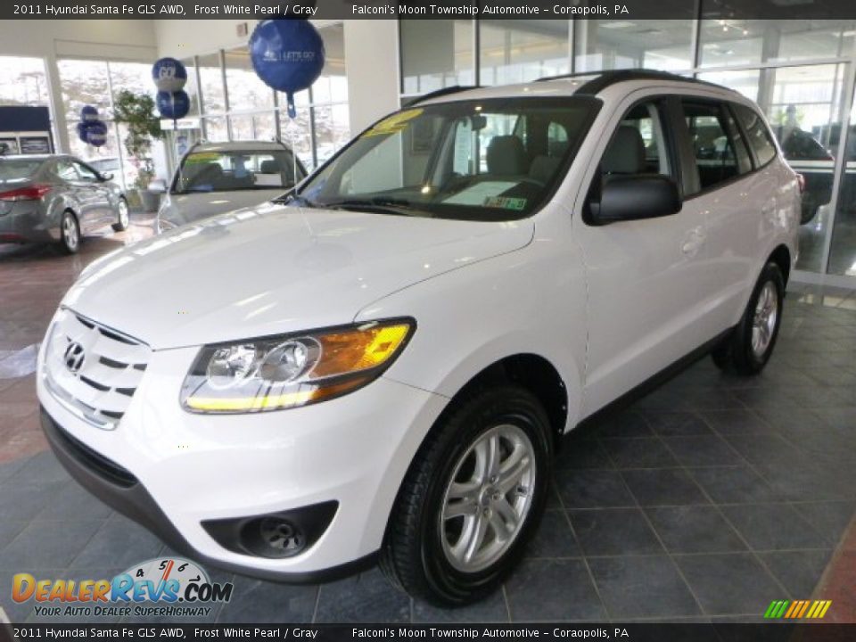 2011 Hyundai Santa Fe GLS AWD Frost White Pearl / Gray Photo #6