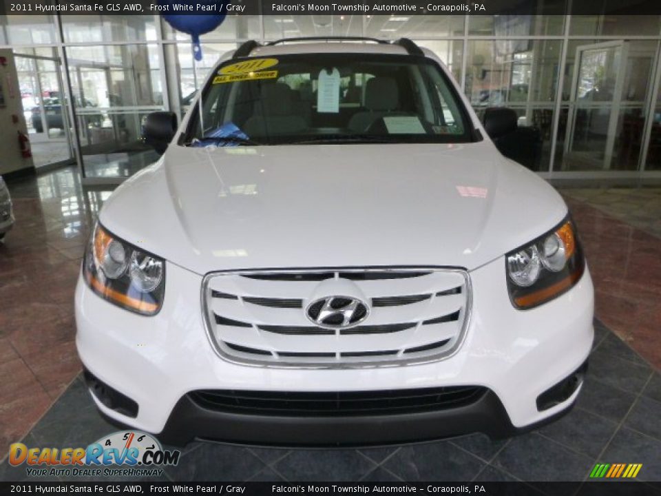 2011 Hyundai Santa Fe GLS AWD Frost White Pearl / Gray Photo #7