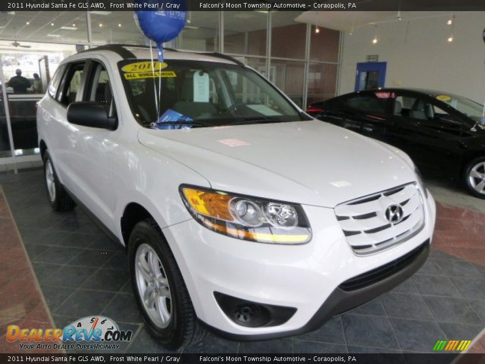 2011 Hyundai Santa Fe GLS AWD Frost White Pearl / Gray Photo #8