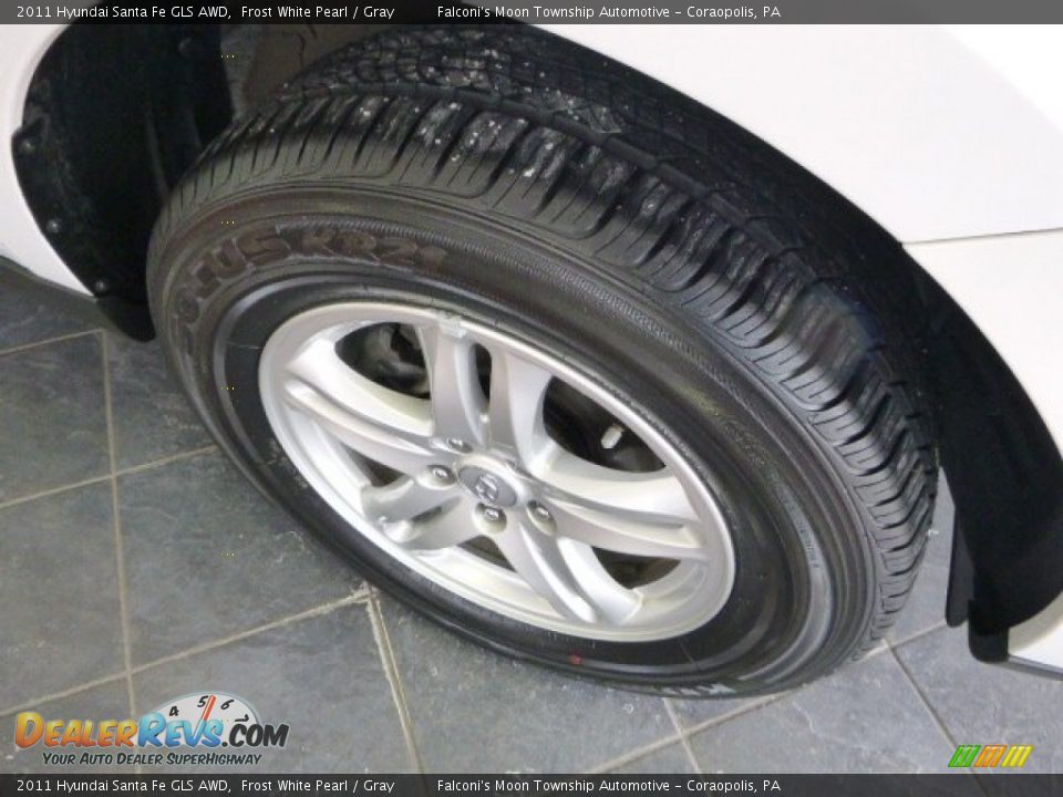 2011 Hyundai Santa Fe GLS AWD Frost White Pearl / Gray Photo #9