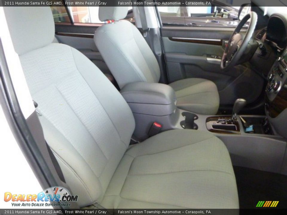 2011 Hyundai Santa Fe GLS AWD Frost White Pearl / Gray Photo #10