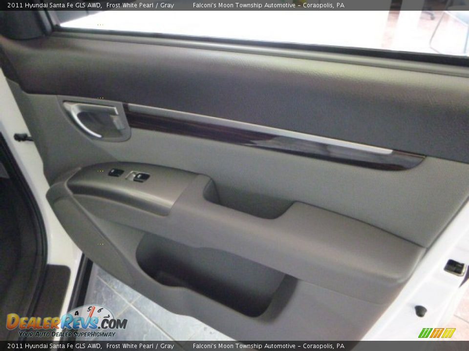 2011 Hyundai Santa Fe GLS AWD Frost White Pearl / Gray Photo #12
