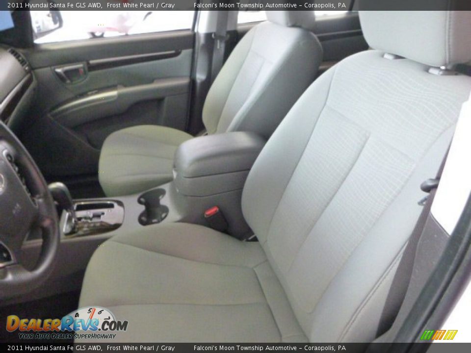 2011 Hyundai Santa Fe GLS AWD Frost White Pearl / Gray Photo #14
