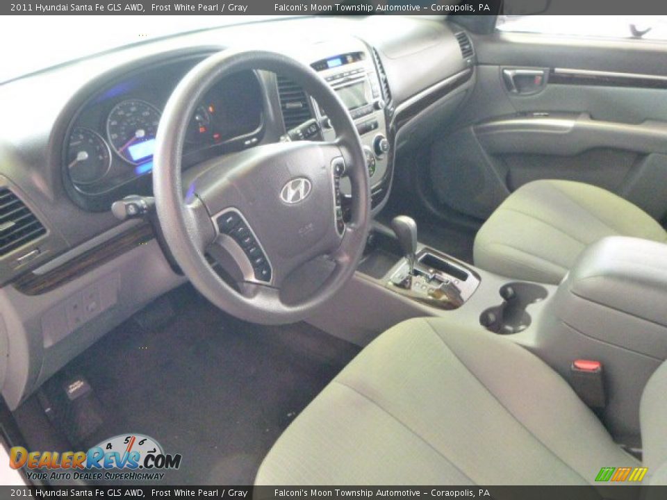 2011 Hyundai Santa Fe GLS AWD Frost White Pearl / Gray Photo #19