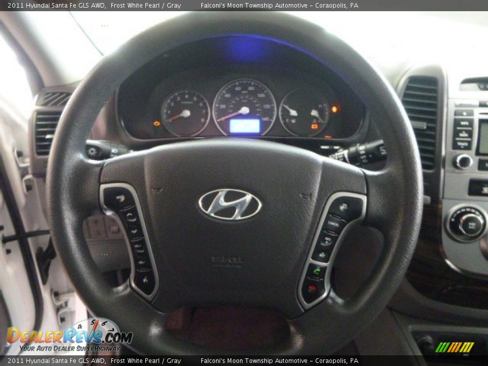 2011 Hyundai Santa Fe GLS AWD Frost White Pearl / Gray Photo #21