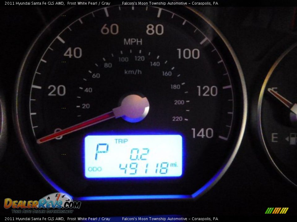 2011 Hyundai Santa Fe GLS AWD Frost White Pearl / Gray Photo #24