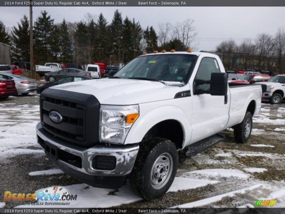 2014 Ford F250 Super Duty XL Regular Cab 4x4 Oxford White / Steel Photo #4