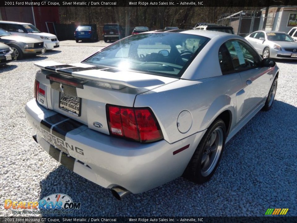 2001 Ford Mustang GT Coupe Silver Metallic / Dark Charcoal Photo #5