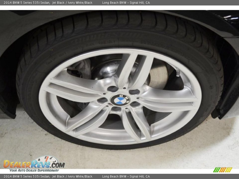 2014 BMW 5 Series 535i Sedan Jet Black / Ivory White/Black Photo #3