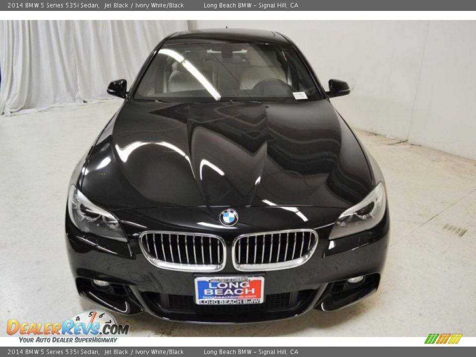 2014 BMW 5 Series 535i Sedan Jet Black / Ivory White/Black Photo #4