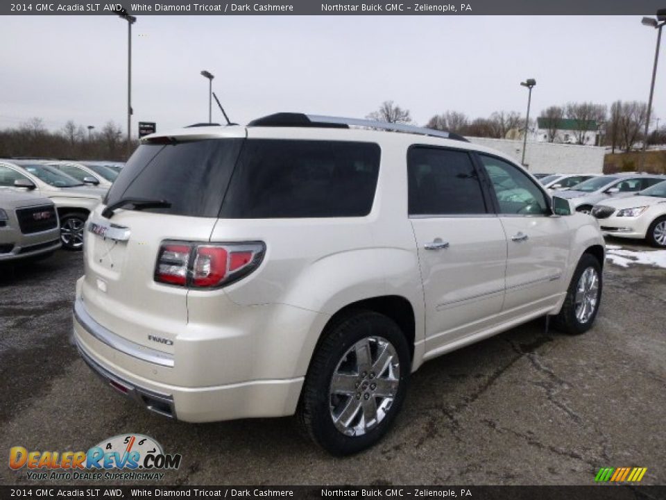 2014 GMC Acadia SLT AWD White Diamond Tricoat / Dark Cashmere Photo #5
