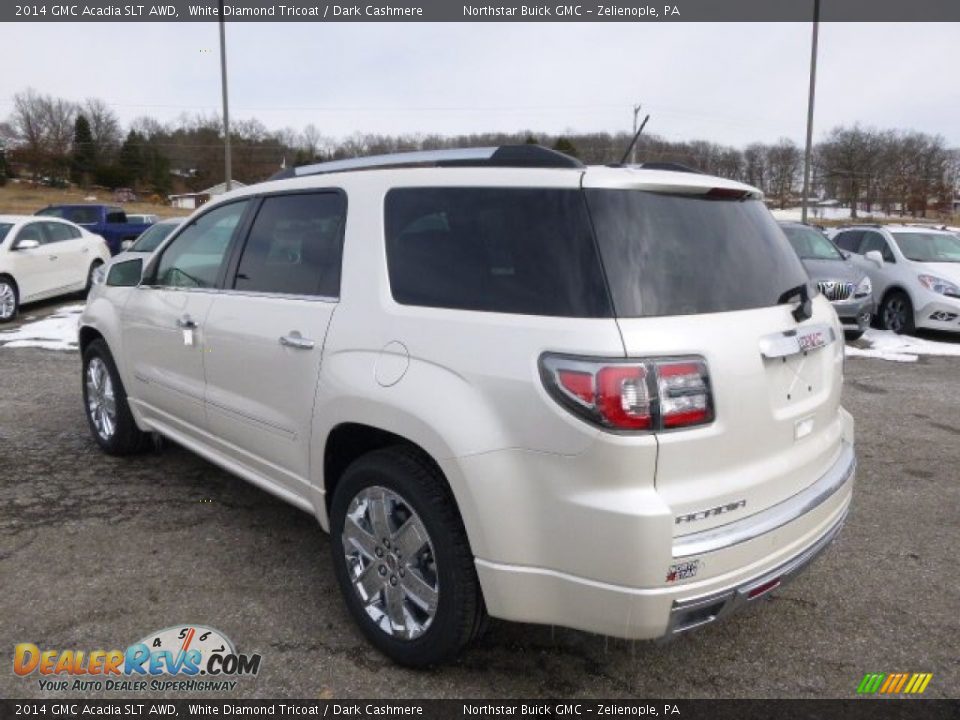 2014 GMC Acadia SLT AWD White Diamond Tricoat / Dark Cashmere Photo #7