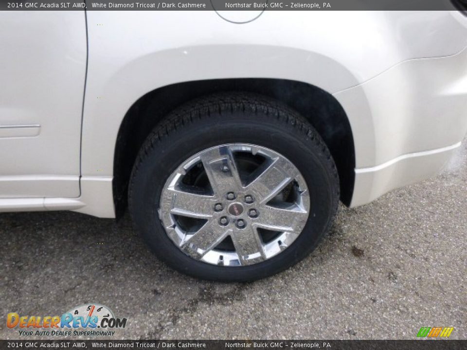 2014 GMC Acadia SLT AWD White Diamond Tricoat / Dark Cashmere Photo #9
