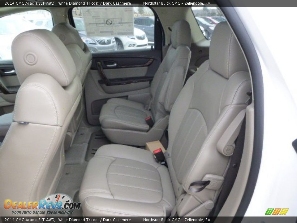 2014 GMC Acadia SLT AWD White Diamond Tricoat / Dark Cashmere Photo #11