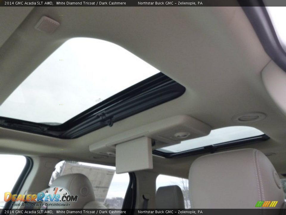 2014 GMC Acadia SLT AWD White Diamond Tricoat / Dark Cashmere Photo #14