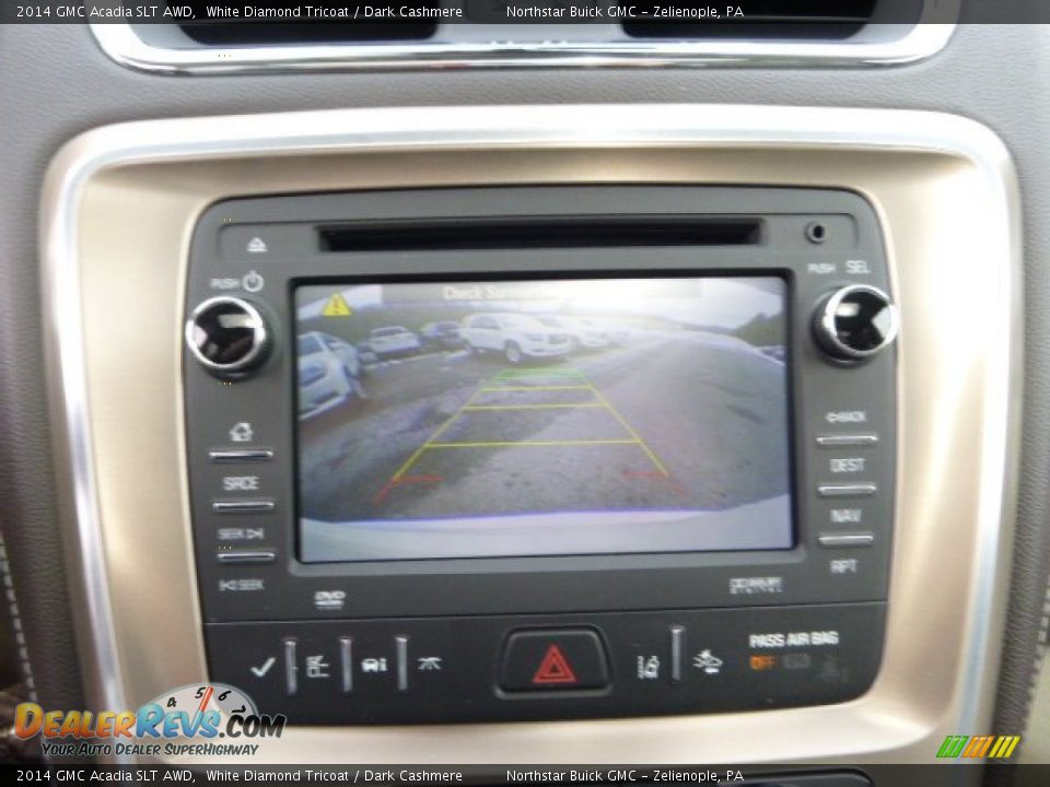 2014 GMC Acadia SLT AWD White Diamond Tricoat / Dark Cashmere Photo #16