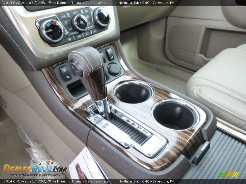 2014 GMC Acadia SLT AWD White Diamond Tricoat / Dark Cashmere Photo #17