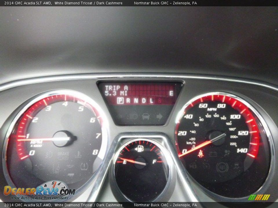 2014 GMC Acadia SLT AWD White Diamond Tricoat / Dark Cashmere Photo #19
