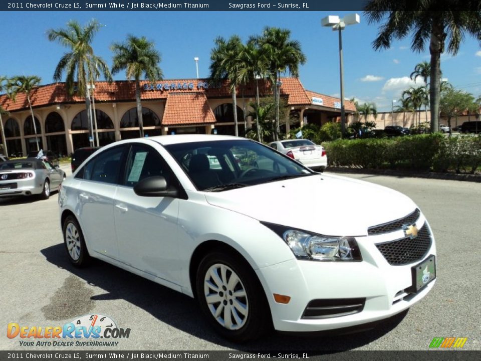 2011 Chevrolet Cruze LS Summit White / Jet Black/Medium Titanium Photo #1